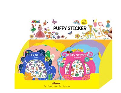 Avenir Autocollants: AUTOCOLLANTS 3D 17x17cm, 50 pièces, modèles ass, en présentoir, 3+