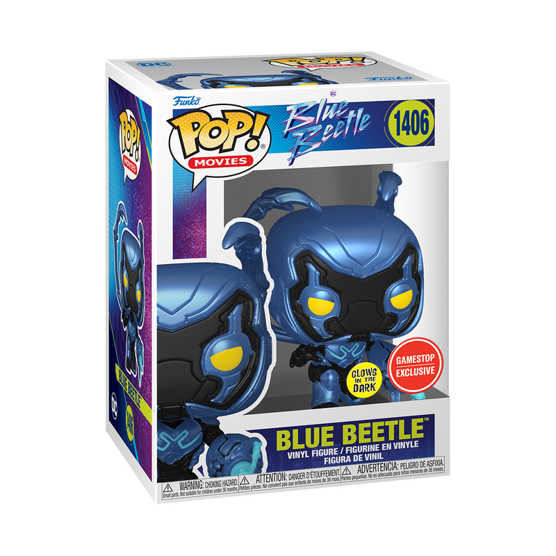 Pop! Blauwe kever in hurkpositie (lichtgevend)