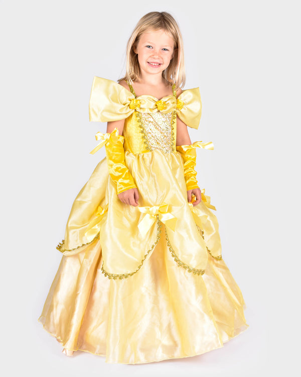 Robe jaune W. Acc Belle 98-104 Cl 2-4 ans