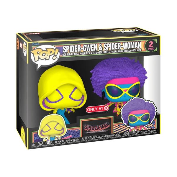 Funko Pop! Spider-Gwen & Spider-Woman (Black Light) 2-Pack – Spider‑Man