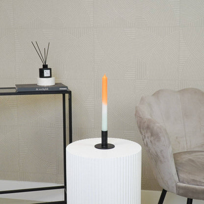 Bougeoir - Basique - Métal - Noir - 8x8x6,5cm