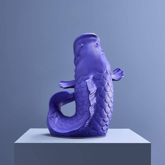 Scultura/vaso Blubb, gres blu opaco, 35 x 30 x 44 cm