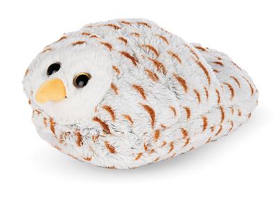 Noxxiez Peluche chauffe-pied: HARFANG des NEIGES H15xB25xD35cm, peluche, 3+