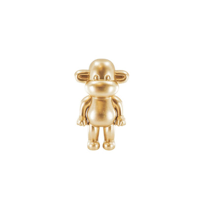 Ornament - Apenbeeldje 'De Legende' - Polyresin - Goud - 33x21x50cm