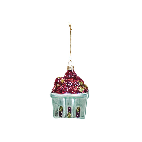 Weihnachtskugel-Erdbeertablett
