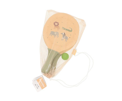 Wild Animals Neoprene Beach Paddles with Ball