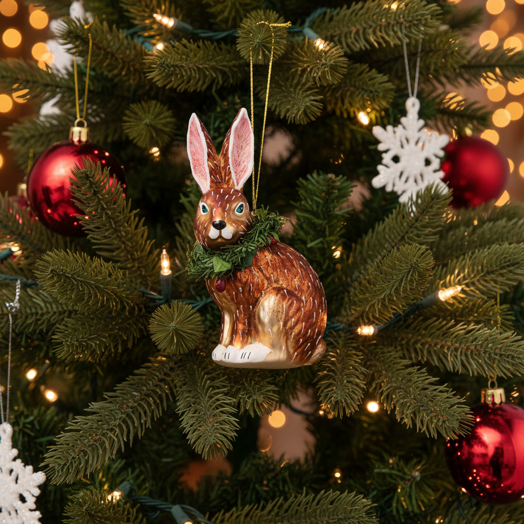Décoration à suspendre Lapin de Noël