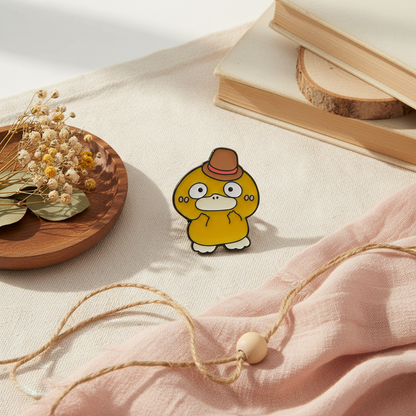 Gelbe Enten-Anstecknadel „OMG“