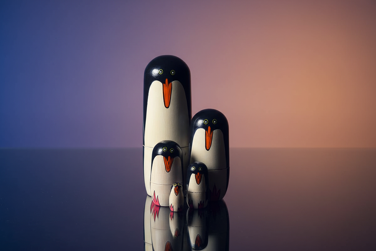 ロシア人形ペンギン