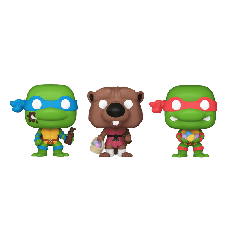 ¡Pop de bolsillo! Paquete de 3 figuras de Pascua de las Tortugas Ninja Adolescentes Mutantes