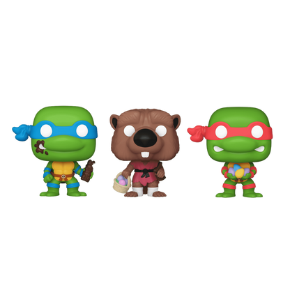 ¡Pop de bolsillo! Paquete de 3 figuras de Pascua de las Tortugas Ninja Adolescentes Mutantes