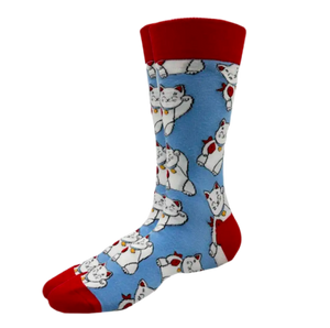 White Lucky Cat Socks