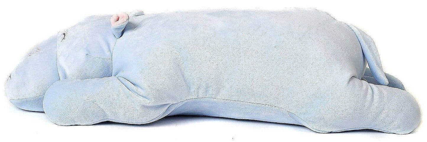 Cushion - light blue hippopotamus - ultra soft - cuddly toy/plush
