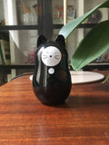 Black Daruma Cat "Good Health"