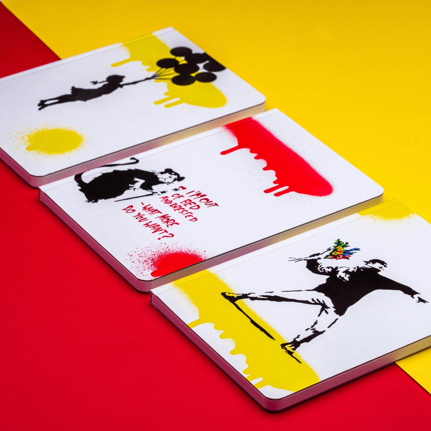 Carnet Stone Paper A5 Graffiti Banksy - Flying Girl