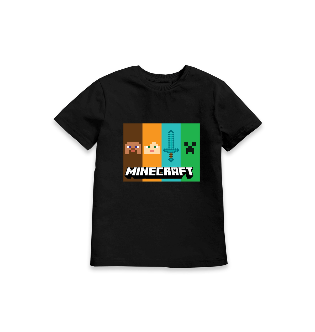 T-shirt enfant Minecraft personnages et épée