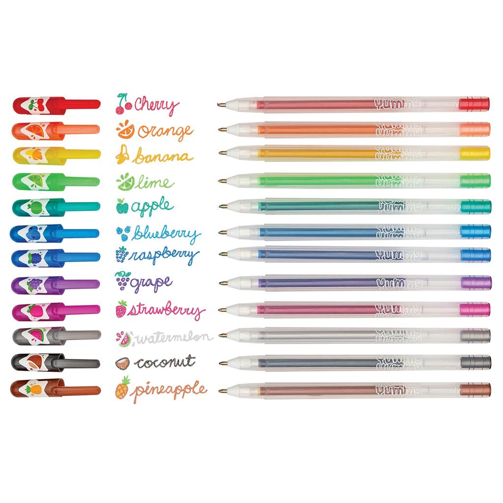 Set de 12 Stylos Gel Pailletés et Parfumés