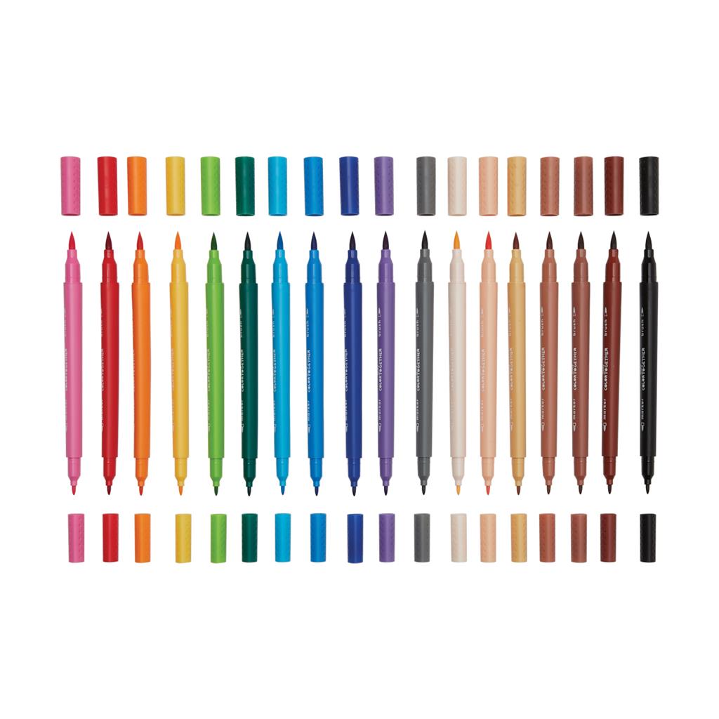 Set of 18 Multicolored Felt-Tip Pens