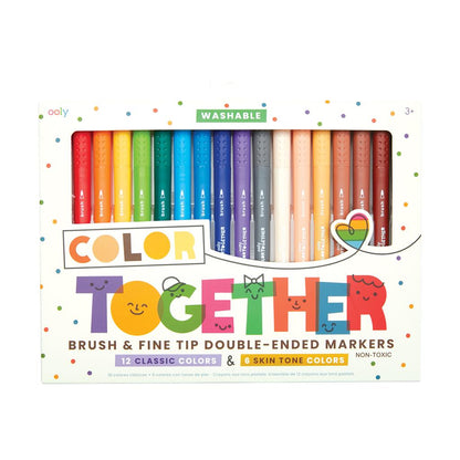 Set of 18 Multicolored Felt-Tip Pens