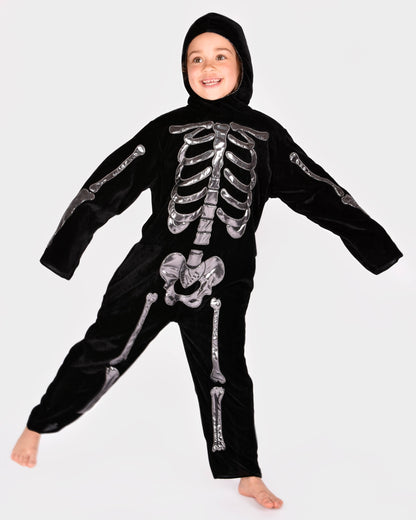 Combinaison squelette Deluxe 110 cm pour enfants de 4-5 ans