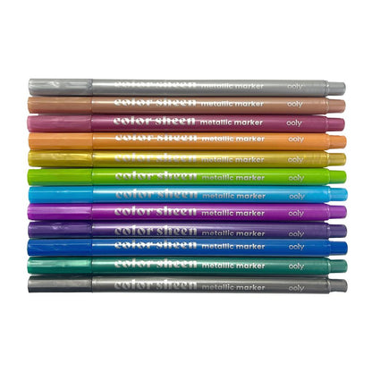 Set of 12 Metallic Markers