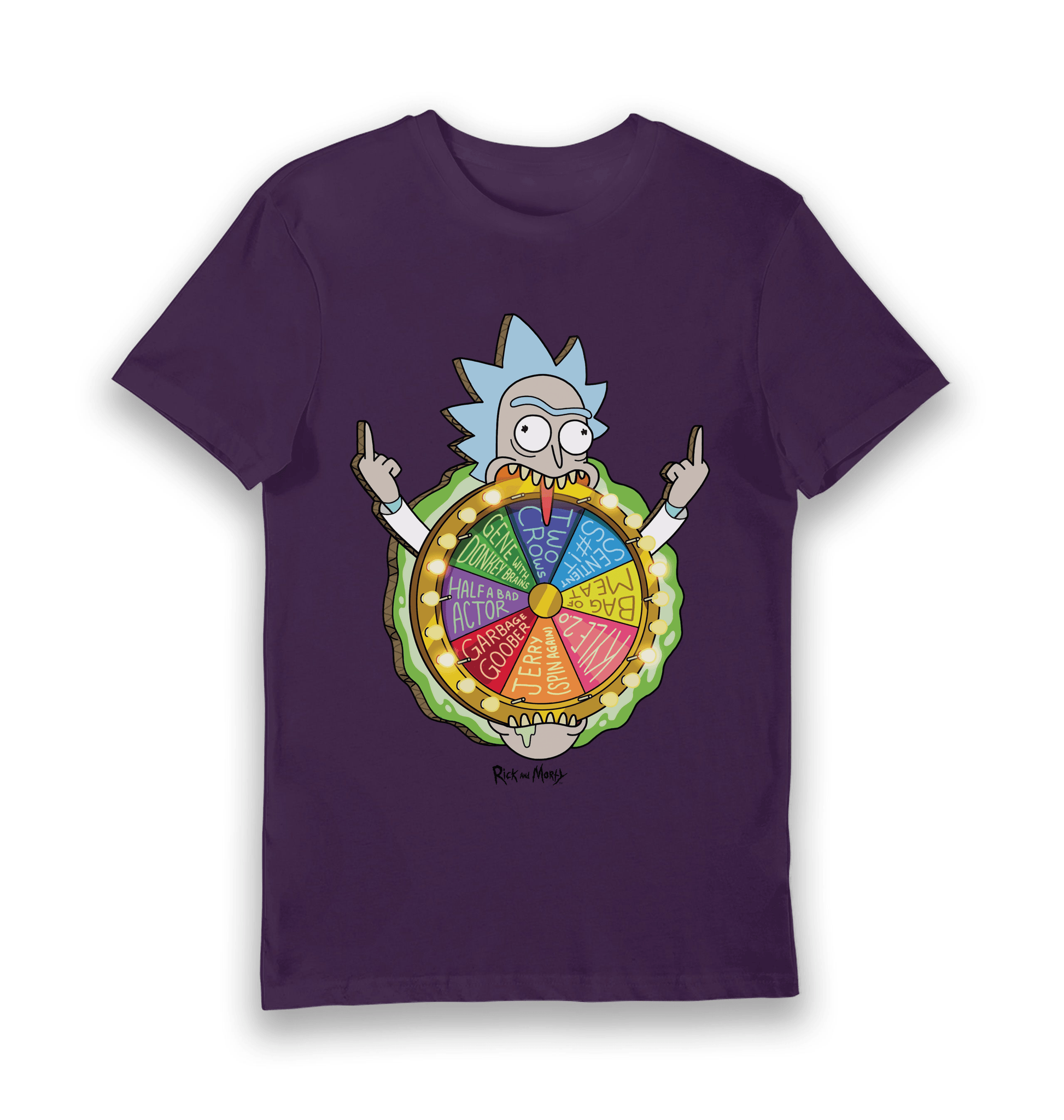 T-shirt adulte Rick and Morty Spin the Wheel