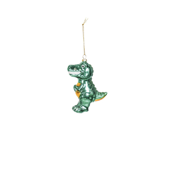 Adorno navideño de dinosaurio T-Rex