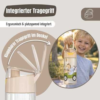 Kids' Water Bottle, Lightweight Water Bottle - Elephants