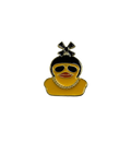 Yellow Duck Pin with Propeller Motorcycle Helmet