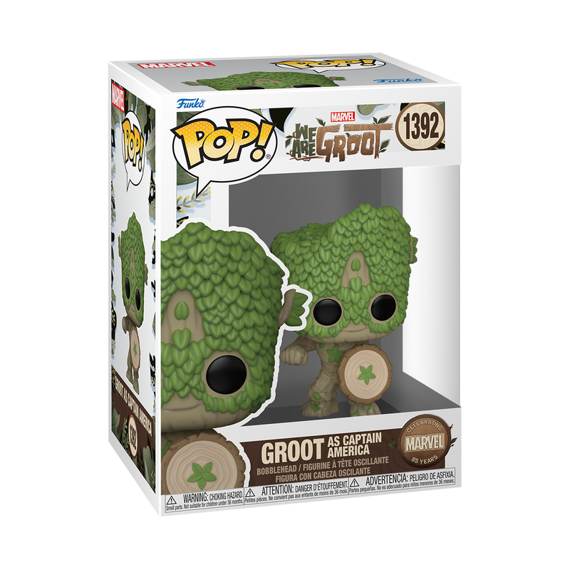 Pop! Groot en Captain America