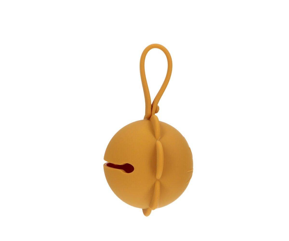 Porte-sucette en silicone Fleur moutarde