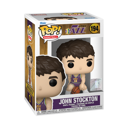 ¡Estallido! John Stockton con camiseta morada 