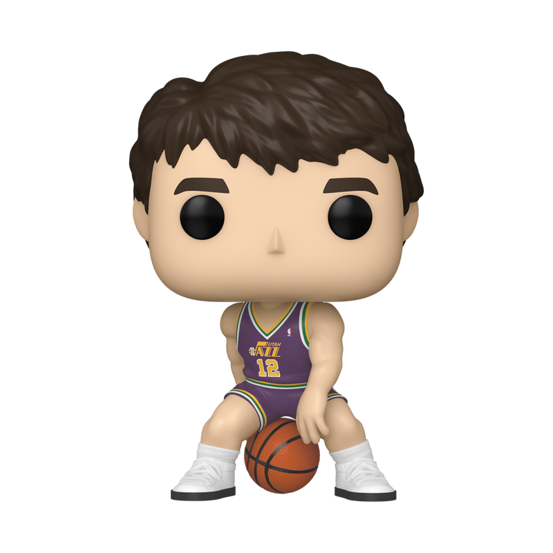 ¡Estallido! John Stockton con camiseta morada 