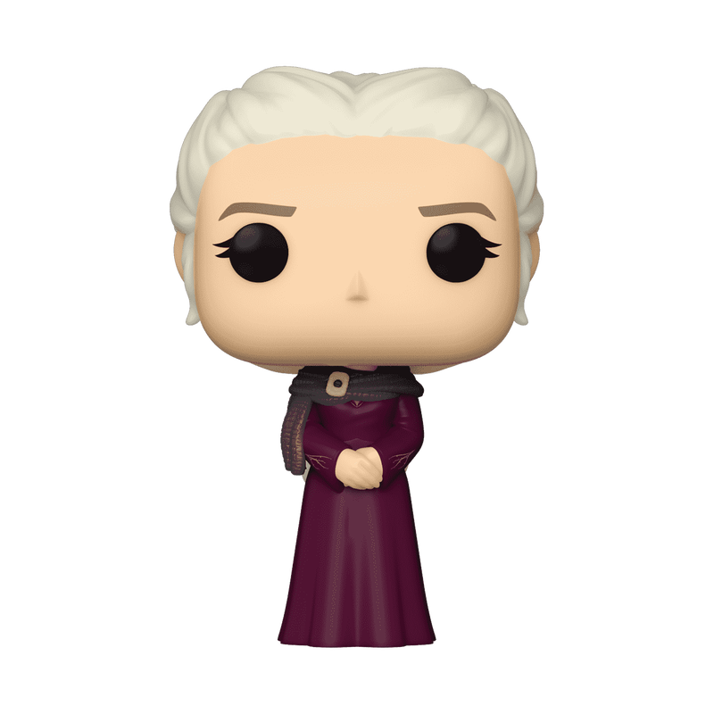 ¡Estallido! Rhaenyra Targaryen con vestido morado