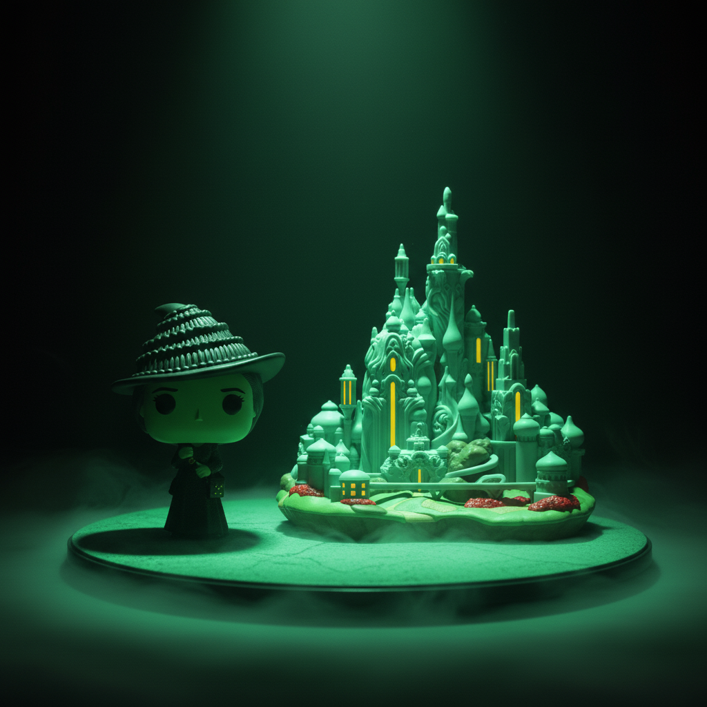Pop! Town Elphaba avec la Cité d'Émeraude