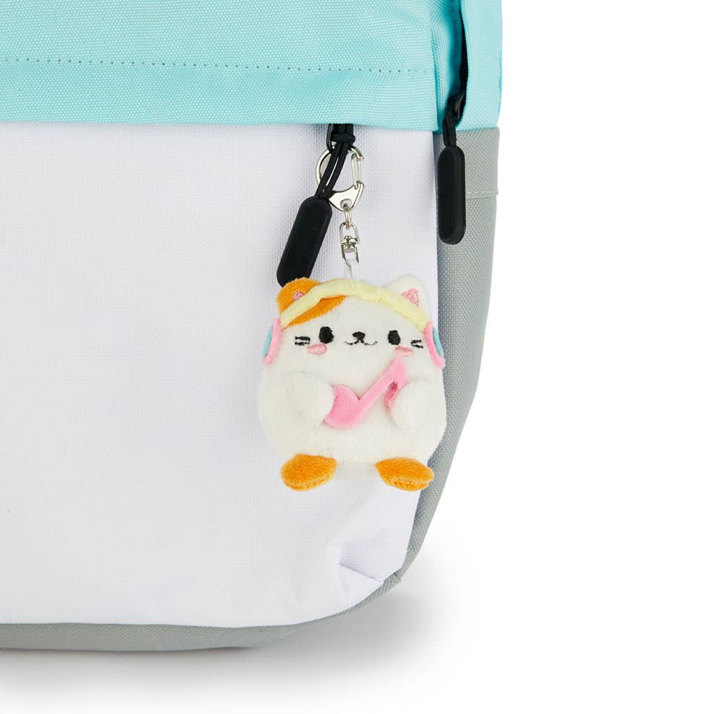 ふわふわ可愛い猫型メロディキーホルダー