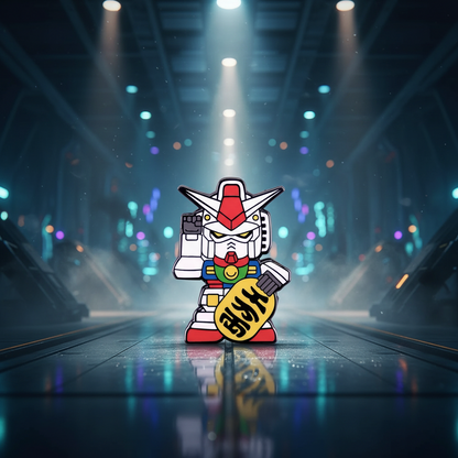 Pin de gato robot de la suerte