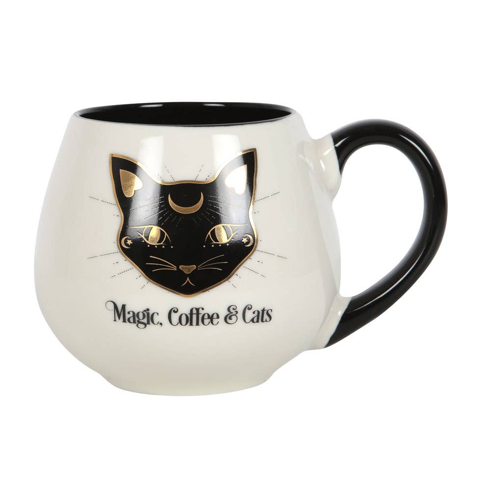 Mug Arrondi Magie, Café & Chats
