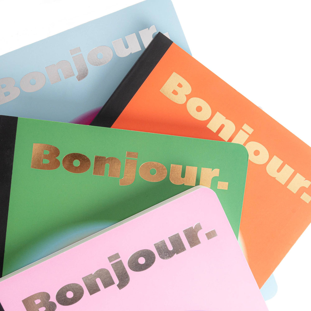 Carnet A5 Bonjour Bleu Clair
