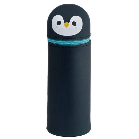 Estuche de silicona con forma de pingüino