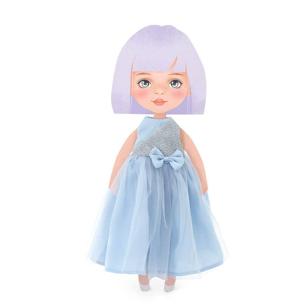 Ensemble de vêtements : robe en satin bleu-28 cm