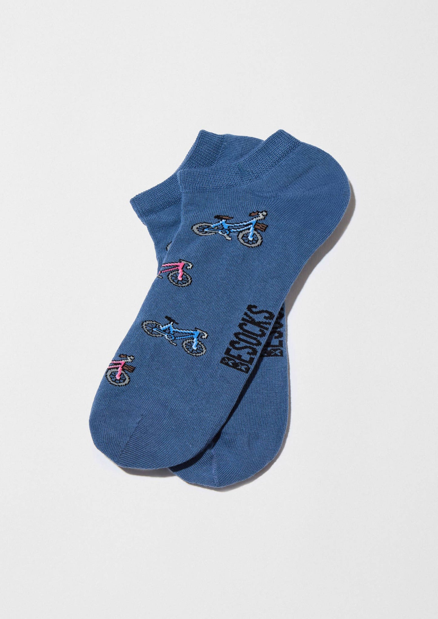 BeBicycle Blue - 100% Organic Cotton Ankle Socks