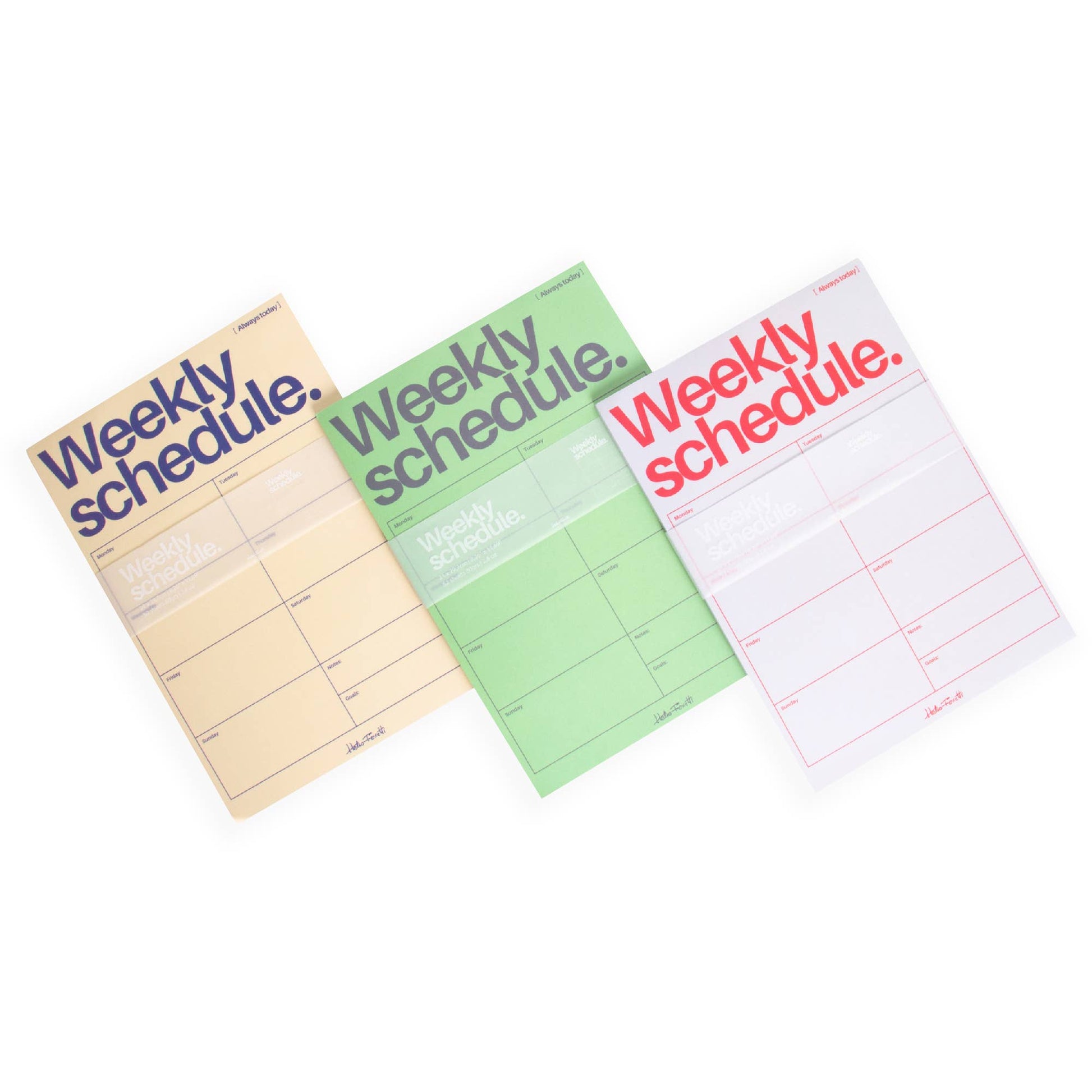 Organiseur Hebdomadaire Vert Helio Ferretti Vue 3