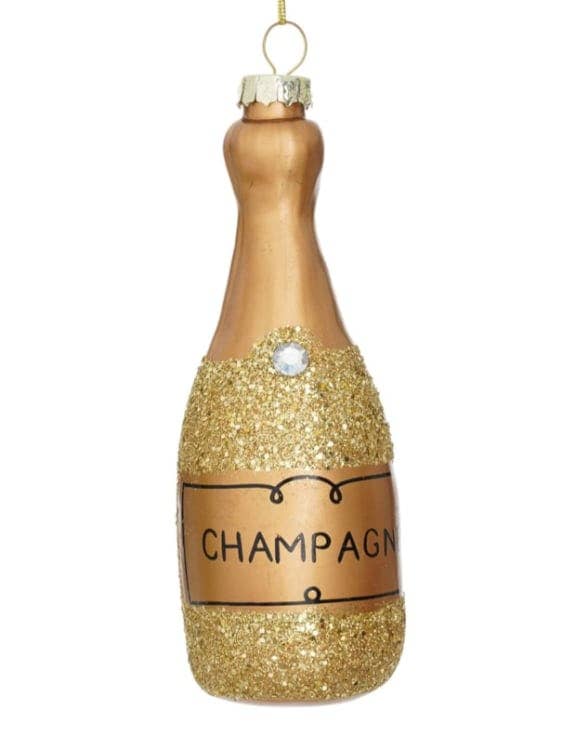 Decoración colgante botella de champán