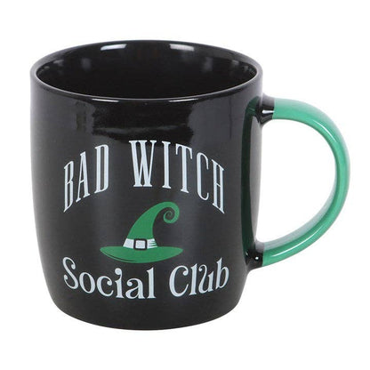 Juego de taza y posavasos del Club Social de la Bruja Mala