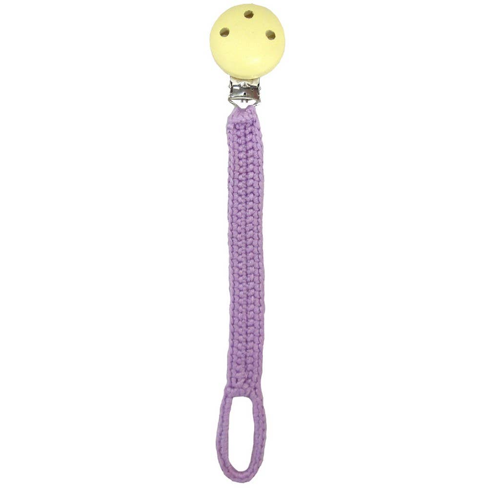 Crochet Pacifier Clip - Light Purple