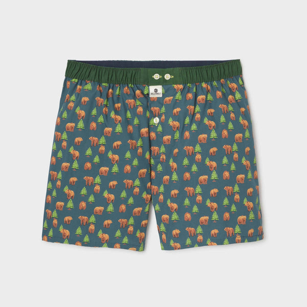 Boxer in 100% cotone biologico - Orso bruno