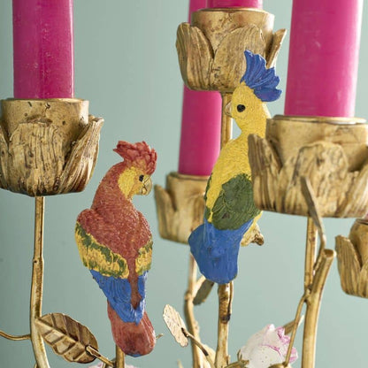 Chandelier Lion Poly/Métal, 20 x 15 x 37 cm