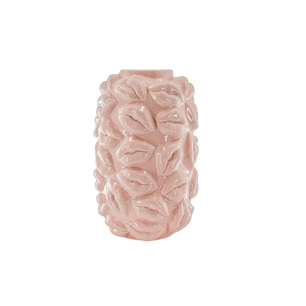 Vase - Bisous - Céramique - Rose clair - 17x17x27cm