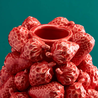 Vase Fraise, Rouge Grès, 20 x 20 x 25 cm